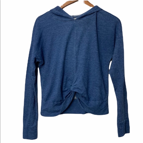 cloth & stone Tops - Cloth & Stone Knotted Hoodie long Sleeve Top XS